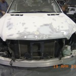 Mercedes body shop damaged car