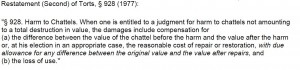 Restatement (Second) of Torts, § 928 (1977)