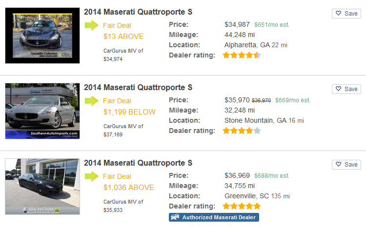 2014 Used Maserati Quattroporte For Sale in Atlanta
