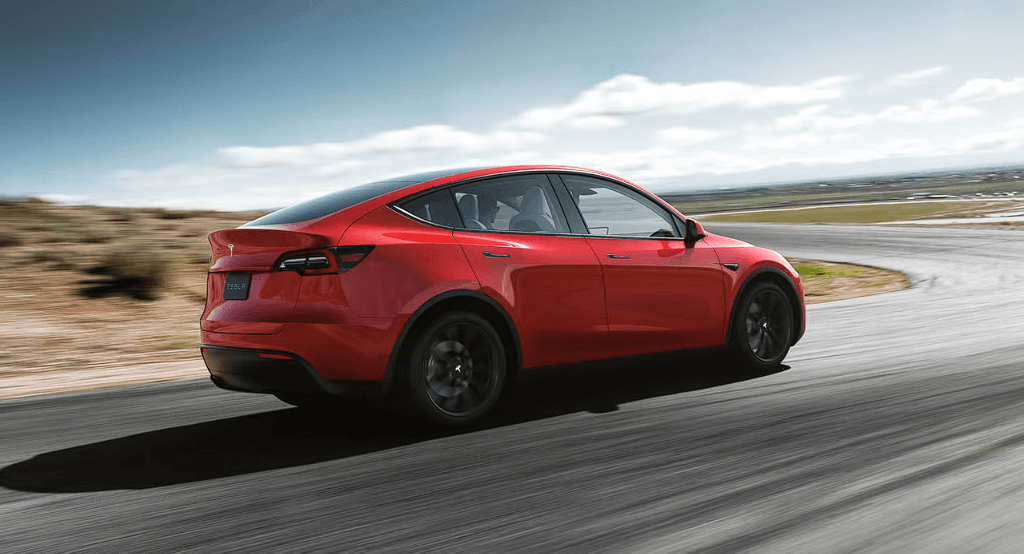 2023 Red Tesla Model Y