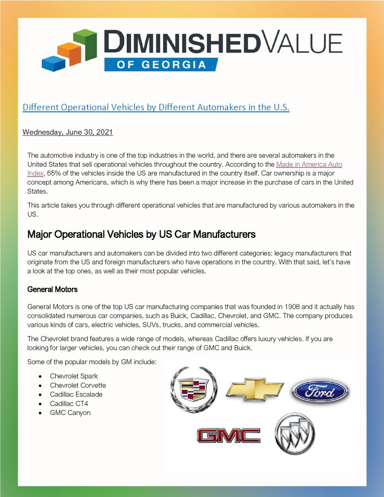 Different Operational Vehicles by Different Automakers in the U.S._Page_1