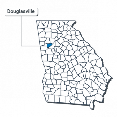 Douglasville Map Illustration