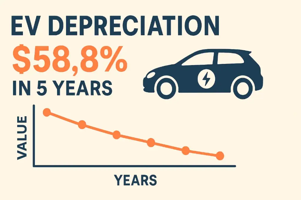 Electric Vehicle Depreciation in five years Chart