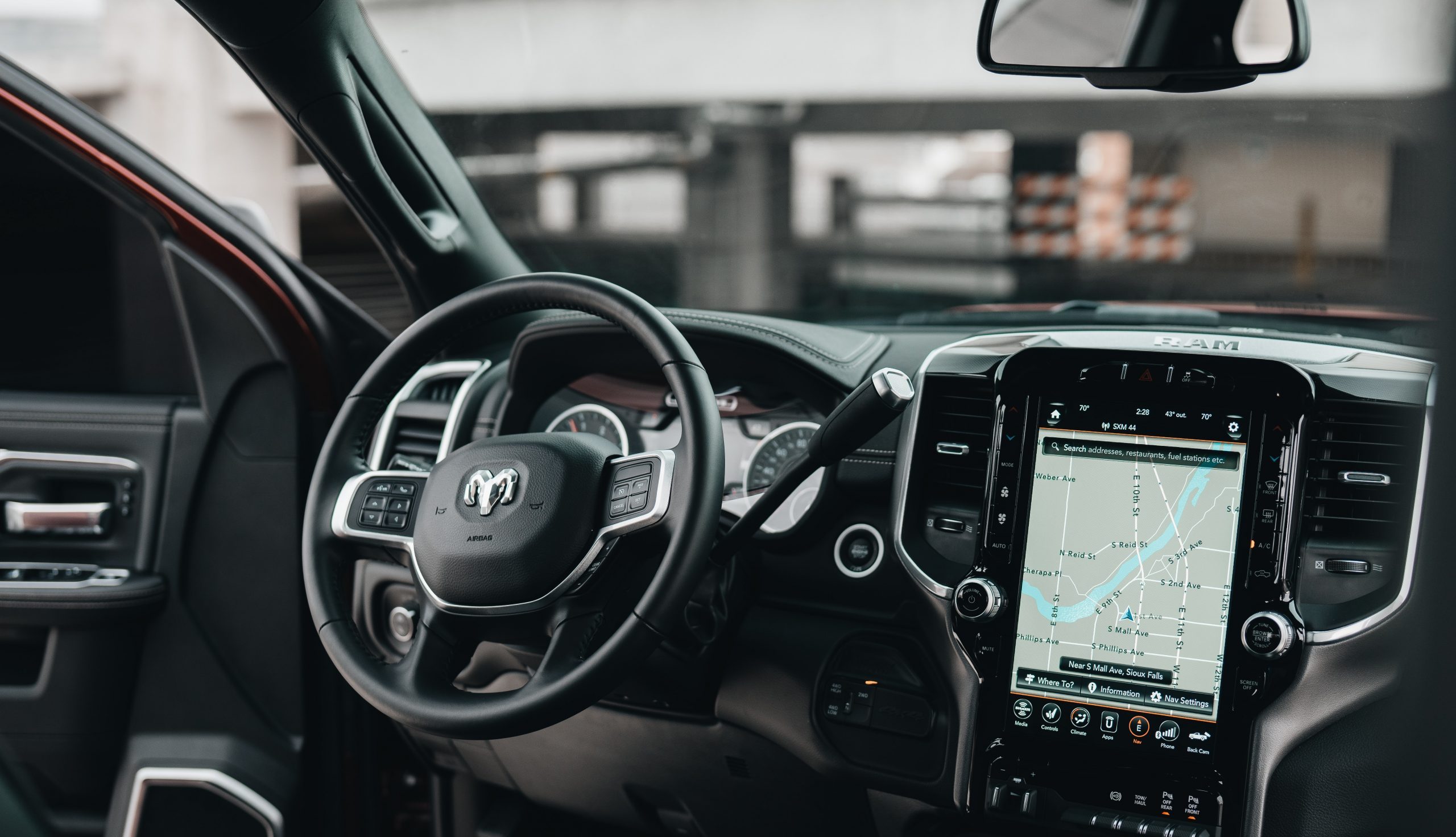 Interior of a dodge car