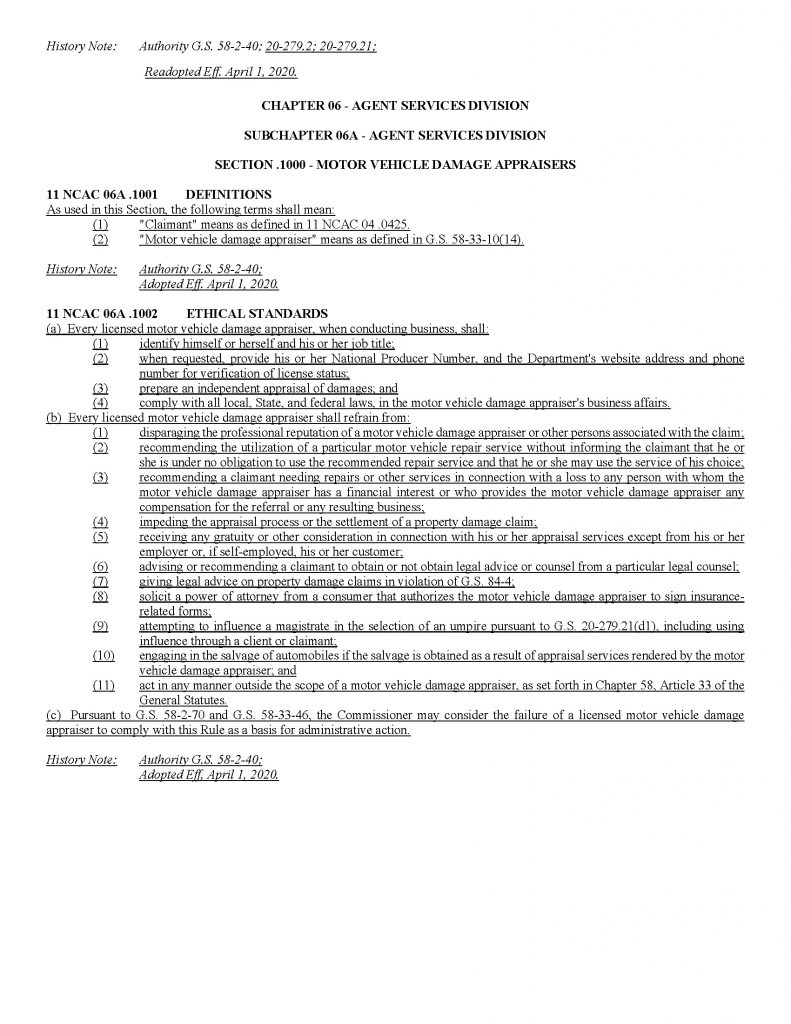 North Carolina - New Rules for Licensed Motor Vehicle Damage Appraisers_Page_2