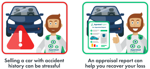 Selling a car with accident history illustration