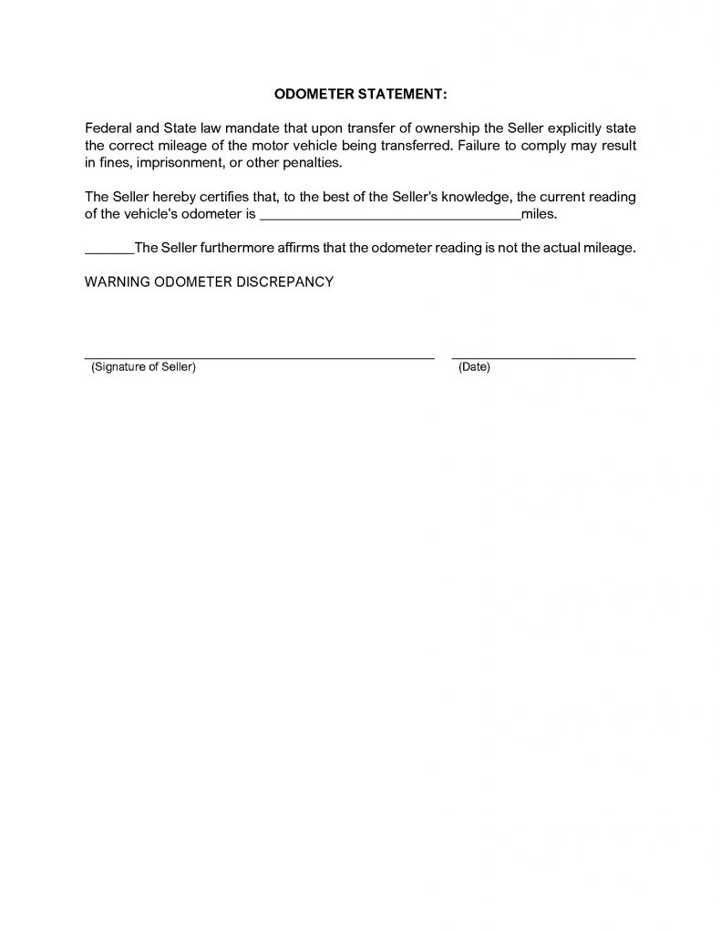 Vehicle Bill of Sale by Owner Sample Document_Page_2