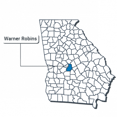 Warner Robins Map ILLUSTRATION