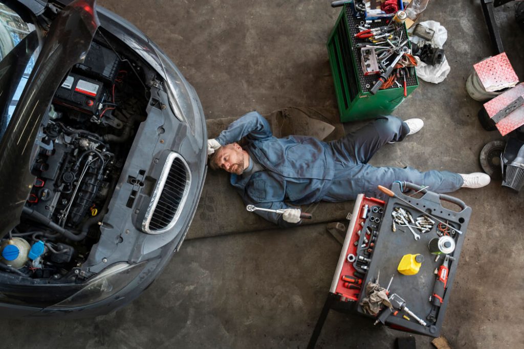 collision repair process step3 - disassembly for hidden damages