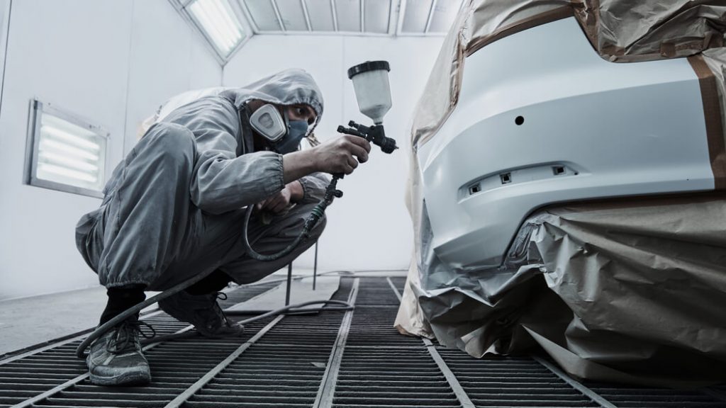 collision repair process step6 - body repair and painting