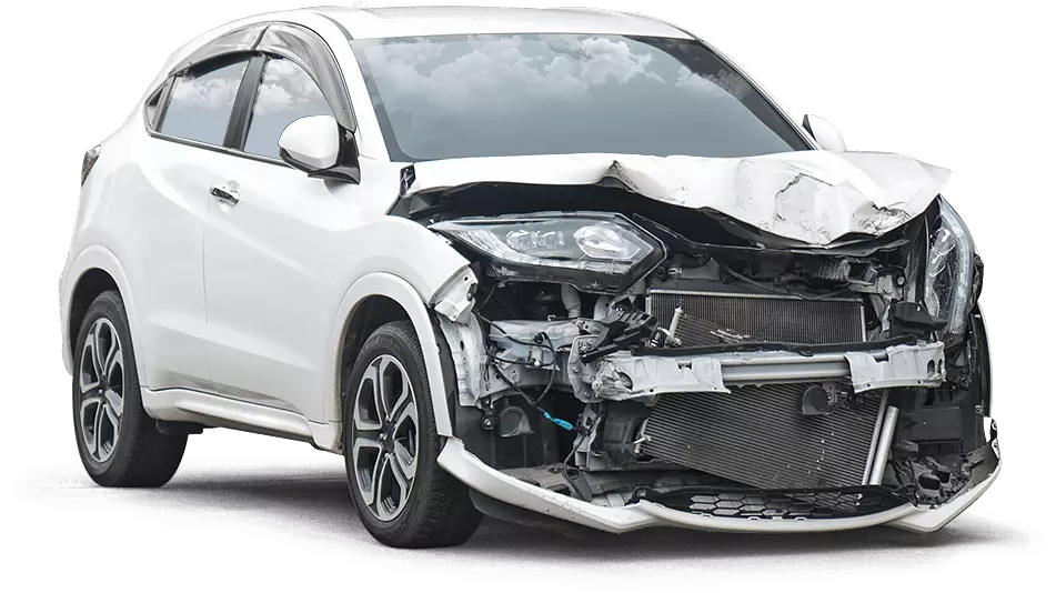 wrecked-white-car-front-view